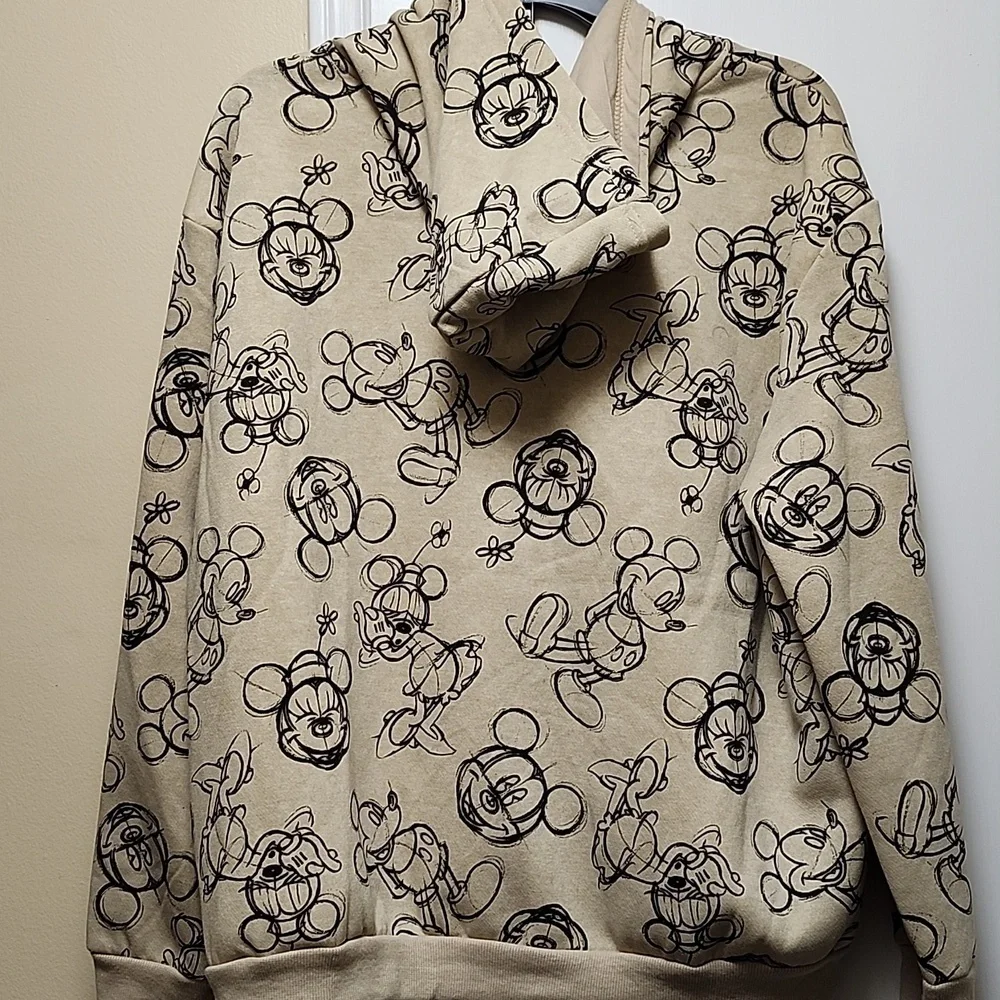 Disney Tan Mickey Mouse Hoodie Jacket - Picture 2 of 3